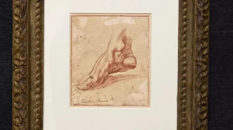 Rare Michelangelo Foot Sketch Sells for $23 Million Following Surprise Discovery in Family Collection
