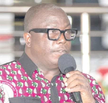 Dr Yaw Amankwa (below), Deputy Director of Health Promotion at the Mental Health Authority, speaking at the workshop