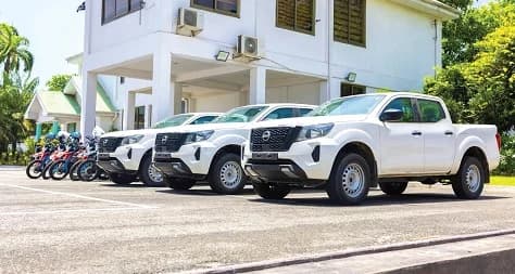 The vehicles and motorbikes