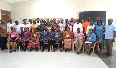 Prof. Benjamin Betey Campion (seated 4th from right), Executive Director of Fisheries Commission, and participants after the opening of the Small-Scale Fisheries Academy
