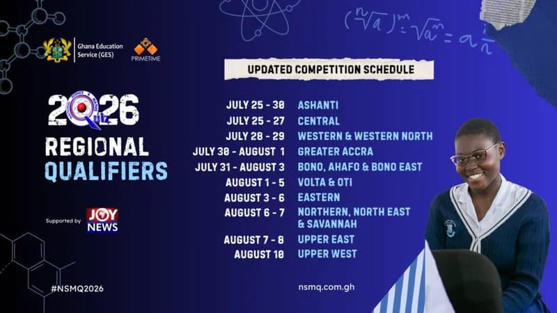 Ghana Education Service Opens 2026 Study Leave Applications as NSMQ Regional Qualifiers Set New Dates