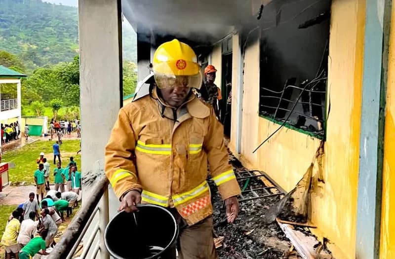 Six Students Injured as Fire Destroys House Master's Apartment at Leklebi SHS