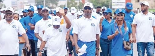Some of the participants during the float. Picture SAMUEL OHENE EWUR
