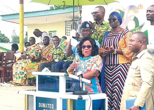 Professor Smile Dzisi, the Deputy Director-General, Ghana Education Service, delivering a speech on behalf of the Minister of Education, during the graduation ceremony
