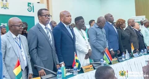 Samuel Okudzeto Ablakwa (3rd from left), Minister of Foreign Affairs at the recent ECOWAS Council of Foreign Ministers in Sierra Leone