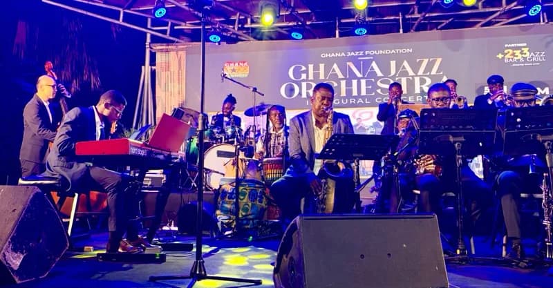 Ghana Jazz Orchestra Debuts with Electrifying Performance at +233 Jazz Bar & Grill