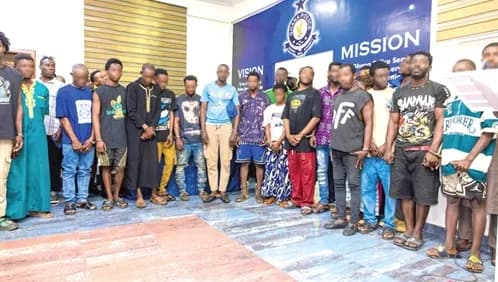 The arrested suspects