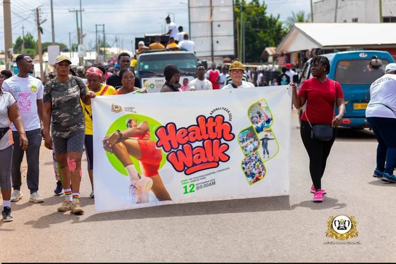 Mawuleme Movement Joins Over 1,000 Participants for Asogli Te Za Health Walk and Cleanup in Ho