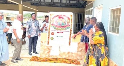 The unveiling of the Osagyefo Theater Company logo at Winneba