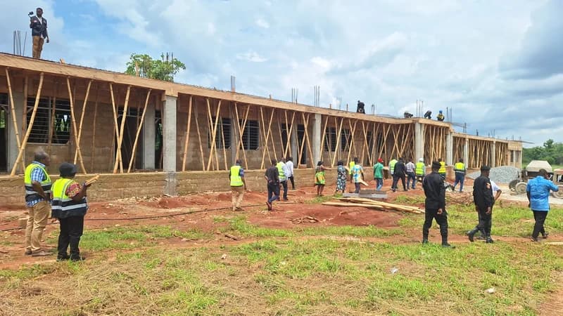 Minister Francis Owusu Antwi Inspects Nkoranza North School Projects to Support President Mahama’s Education Vision