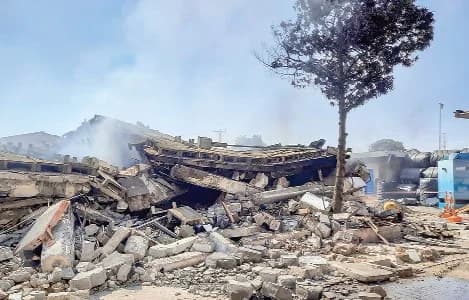 Aftermath of the fire outbreak at Avenor