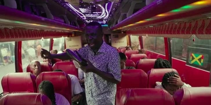 Boateng Bismark James has been preaching on buses leaving Neoplan station since 2023/Screengrab