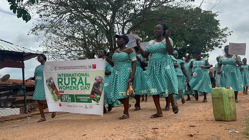 Rural women farmers march in Fiaso for International Rural Women’s Day