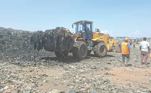 Evacuation of waste ongoing at the Agbogbloshie site