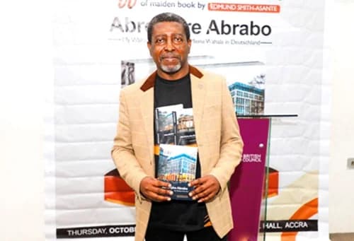 Edmund Smith-Asante, Author, Abrokyire Abrabo, after the launch of the book. Picture: ELVIS NII NOI DOWUONA