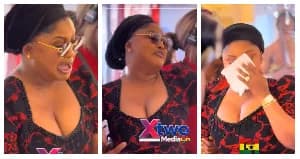 Vivian Jill Lawrence and Nana Ama McBrown attend Mabel Ntuah's burial