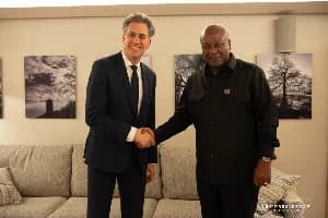 John Mahama meets UK Foreign Secretary Ed Miliband in London
