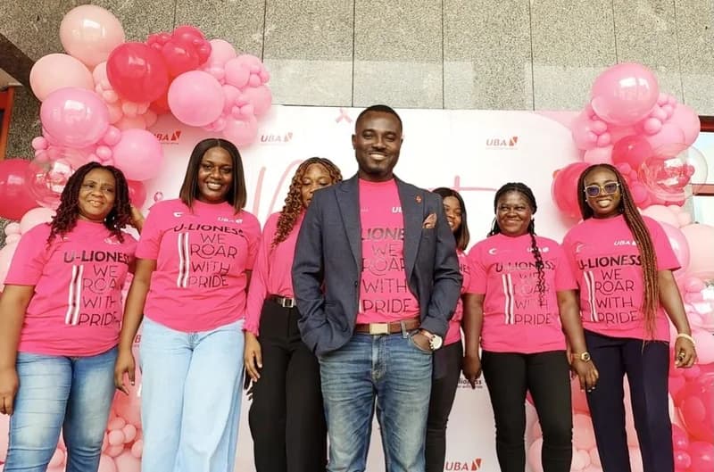 UBA Ghana employees wear pink to promote breast cancer awareness